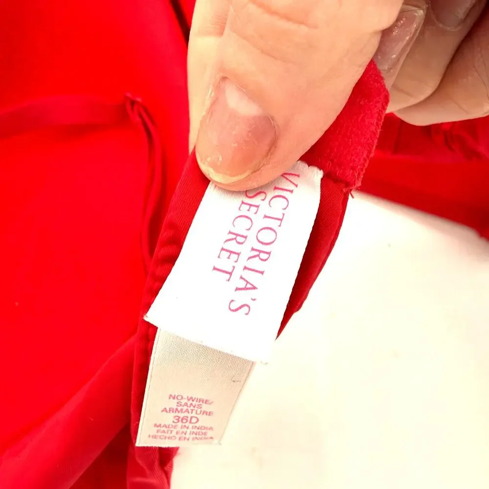 Victoria's Secret Red Wireless No Wire Bra Size 36D